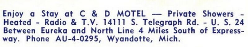 Tiki Motel (C & D Motel) - Vintage Postcard
